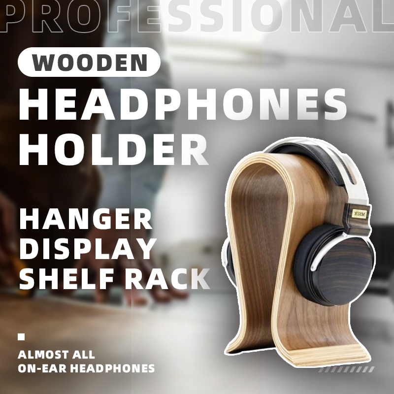 나무 소재의 헤드폰 거치대, 온이어 헤드셋용 데스크 스 - Headphone Stand Desk 리뷰 및 가격